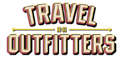 Logo of Travel Outfitters with a retro design.