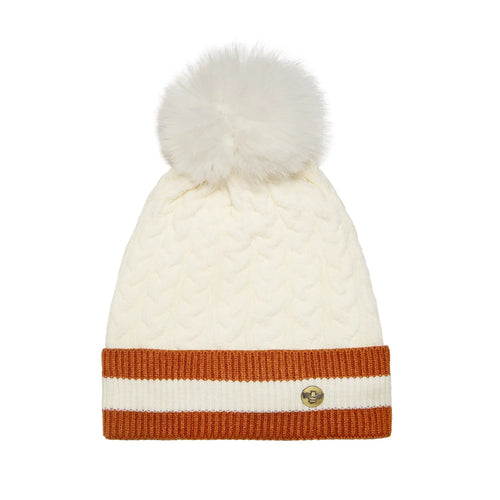 House of Celtic Cable Knit Hat - Banded White Travel Outfitters