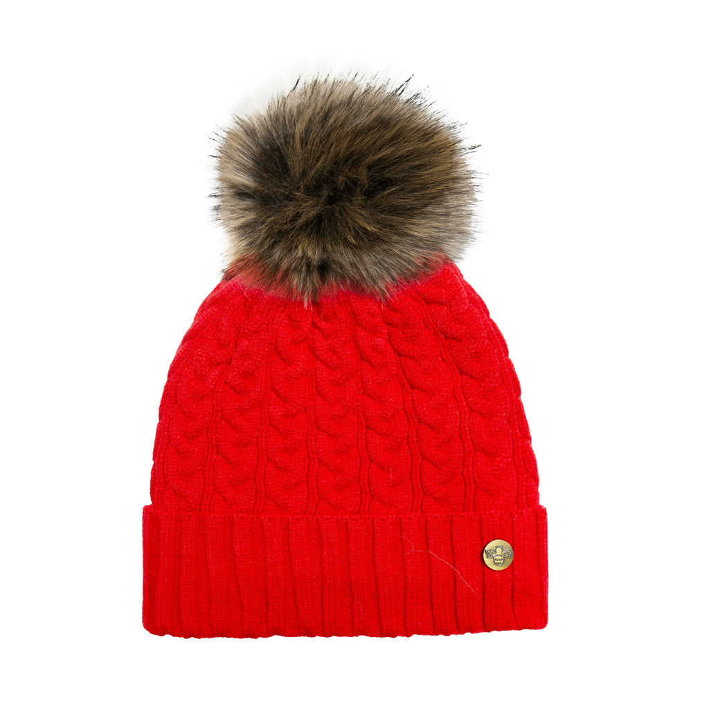House of Celtic Cable Knit Hat - Ferrari Red Travel Outfitters