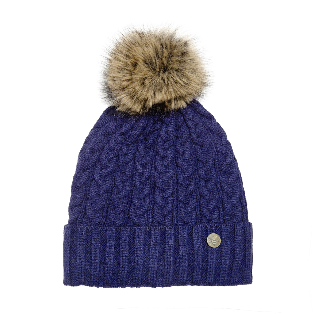 House of Celtic Cable Knit Hat - Navy Travel Outfitters