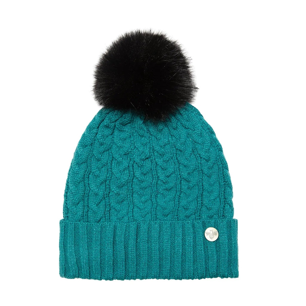 House of Celtic Cable Knit Hat - Teal Travel Outfitters