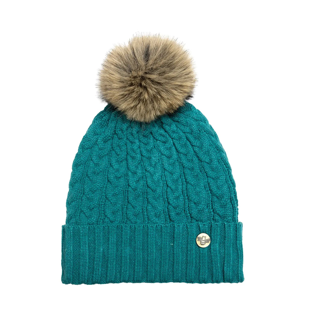 House of Celtic Cable Knit Hat - Teal Travel Outfitters