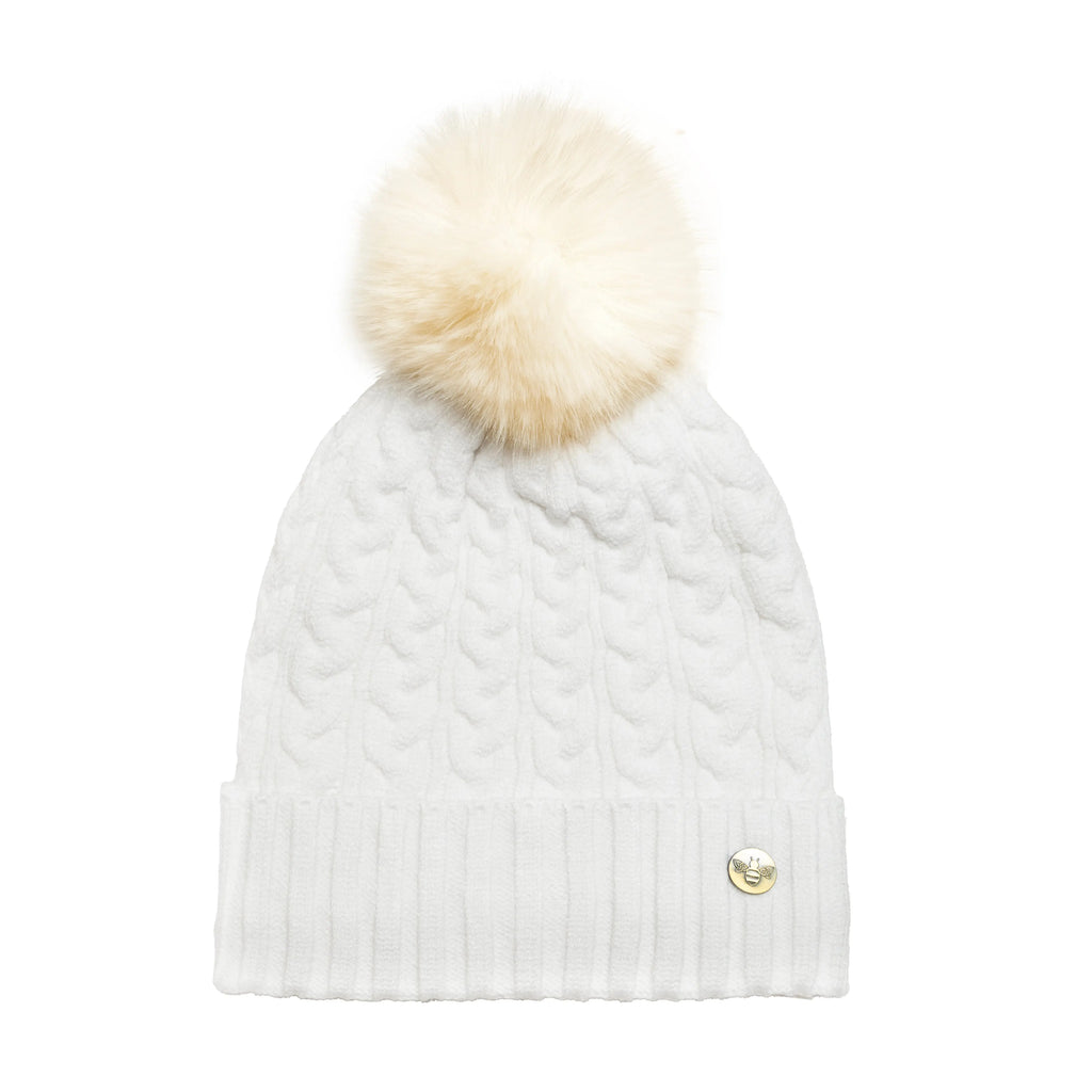 House of Celtic Cable Knit Hat - White Travel Outfitters
