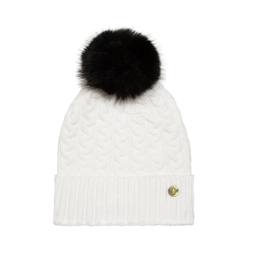 House of Celtic Cable Knit Hat - White Travel Outfitters