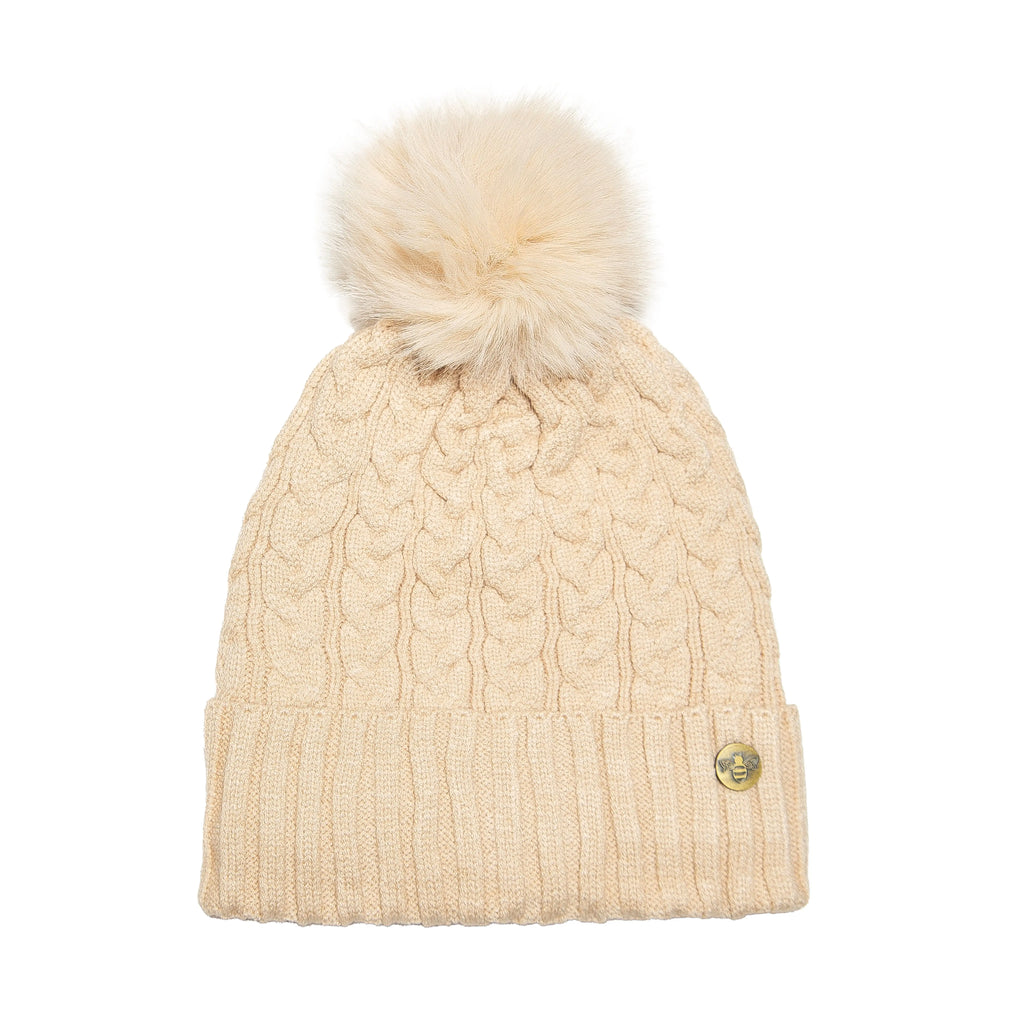 House of Celtic Cable Knit Hat - Beige Travel Outfitters