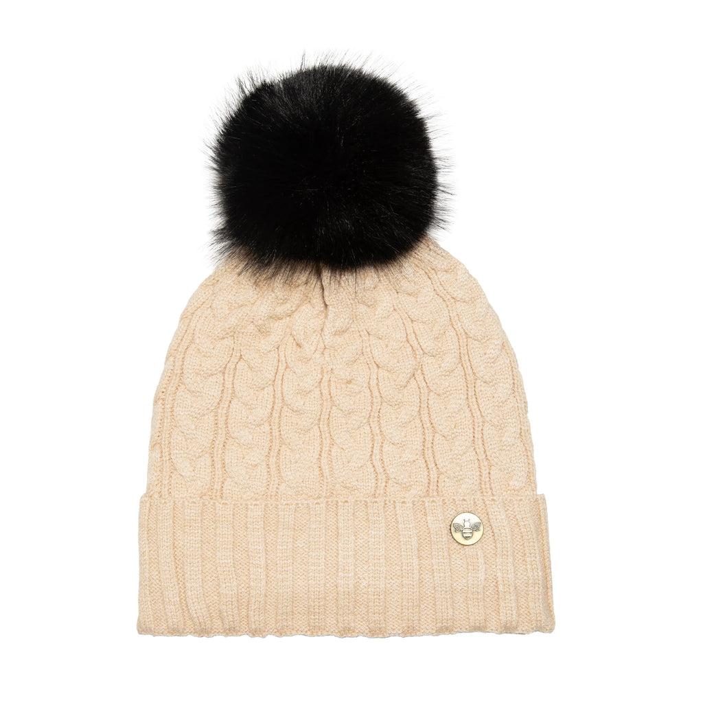 House of Celtic Cable Knit Hat - Beige Travel Outfitters