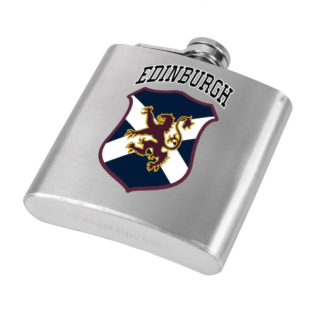Lion Print Edinburgh Hip Flask Travel Outfitters
