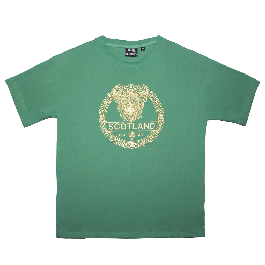 Adults Celtic Cow T-Shirts - Green Travel Outfitters