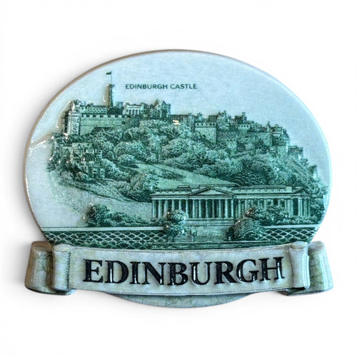 Edinburgh Castle Intaglio Print Scenic Magnet