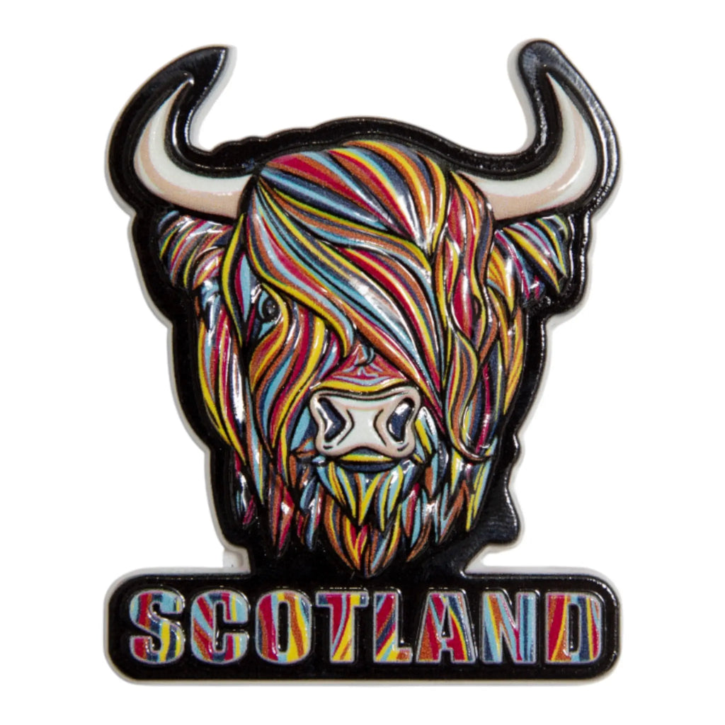 Scotland Highland Cow Magnet - Pastel Travel Outfitters