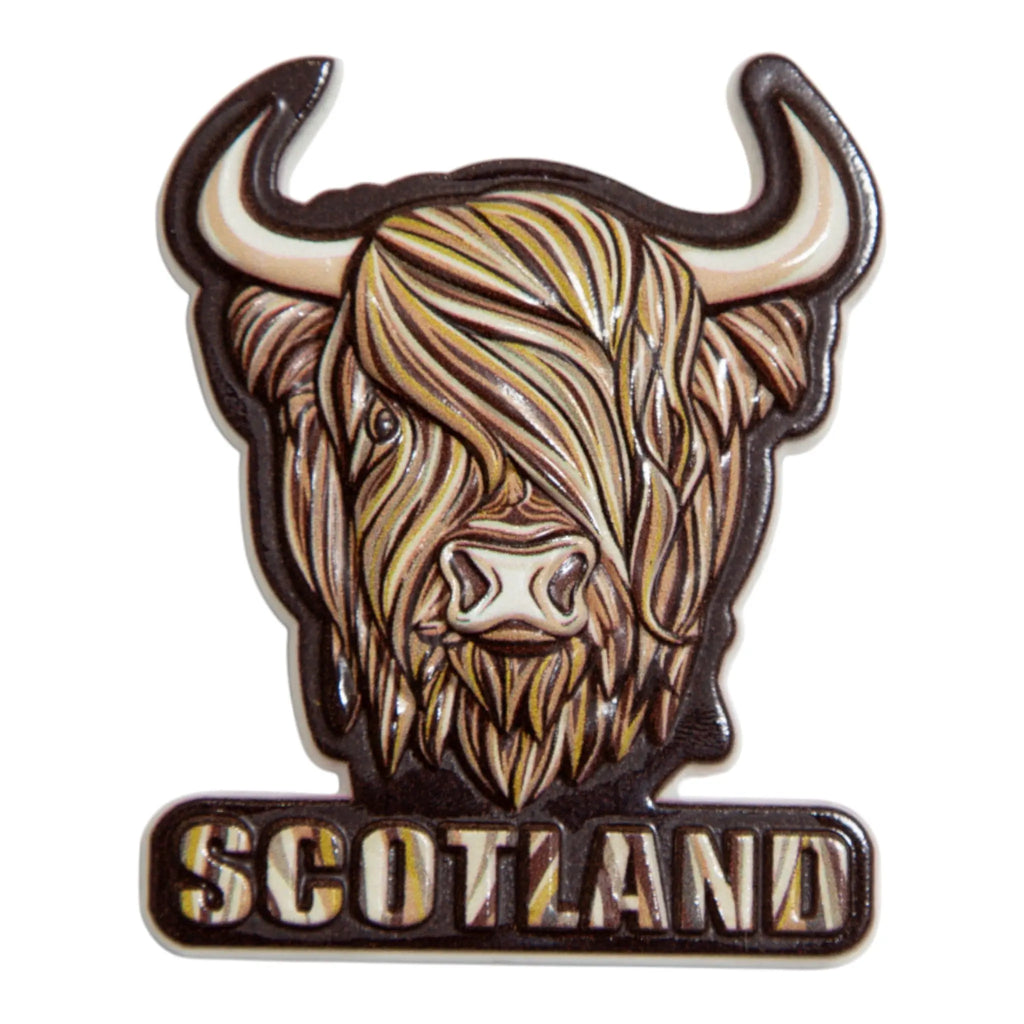 Scotland Highland Cow Magnet - Brown Travel Outfitters