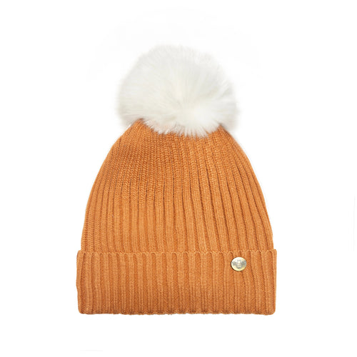 House of Celtic Bee Ribbed Knit Hat - Cappucino Travel Outfitters