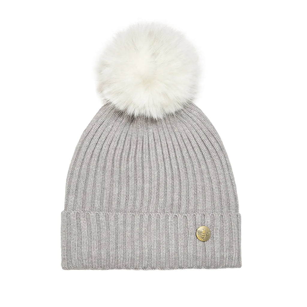House of Celtic Bee Ribbed Knit Hat - Silver Travel Outfitters