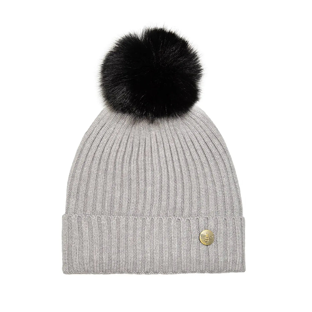 House of Celtic Bee Ribbed Knit Hat - Silver Travel Outfitters