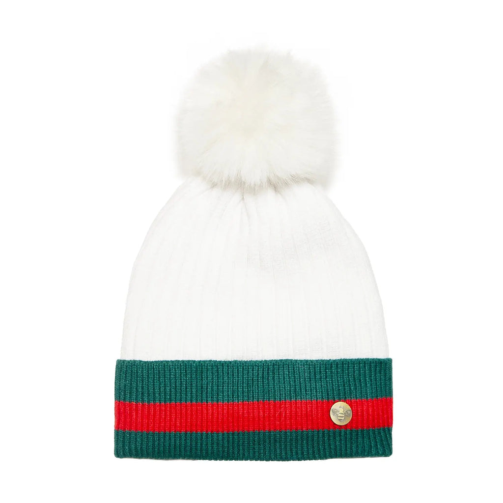 House of Celtic Bee Ribbed Knit Hat - WGW Travel Outfitters