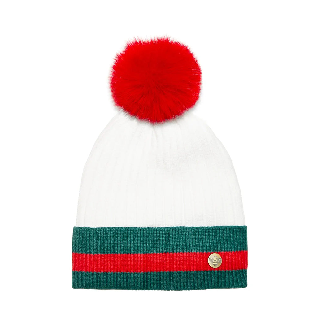House of Celtic Bee Ribbed Knit Hat - WGW Travel Outfitters