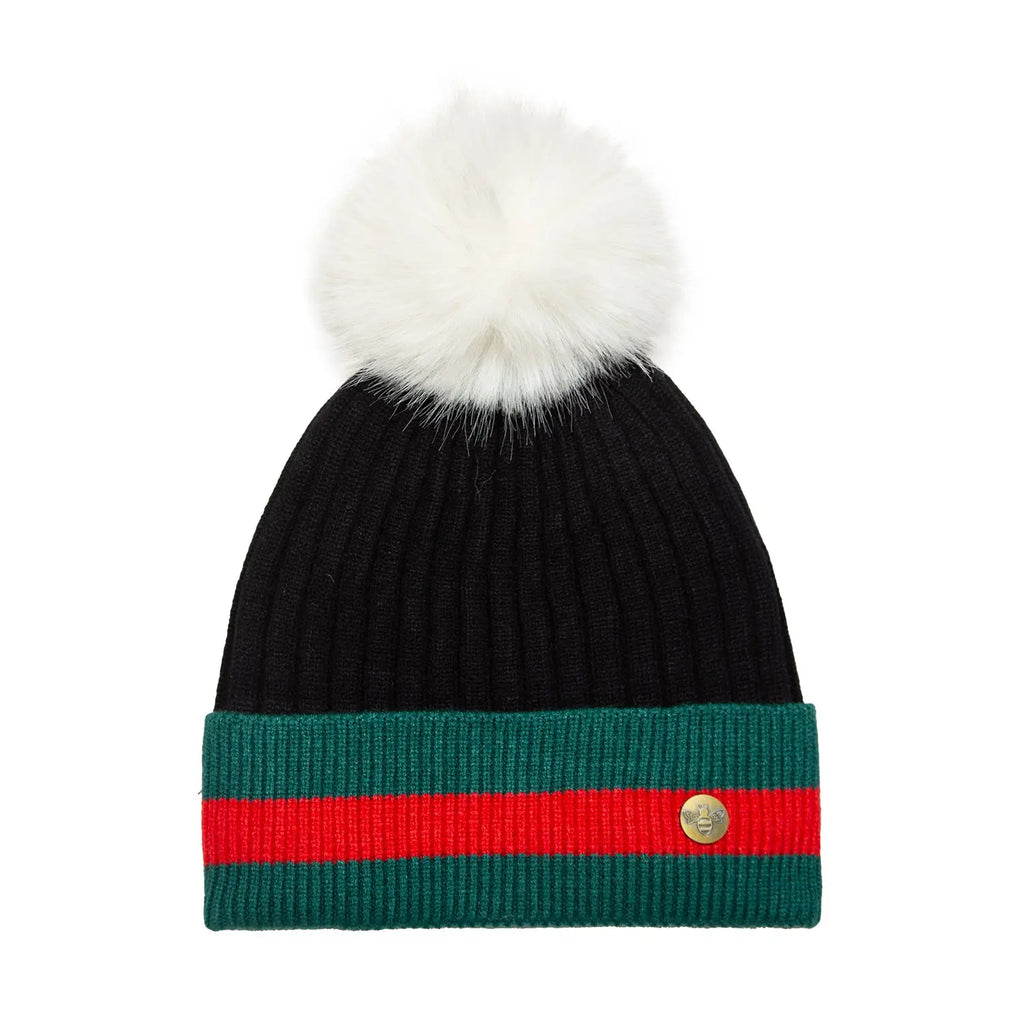 House of Celtic Bee Ribbed Knit Hat - BGB Travel Outfitters