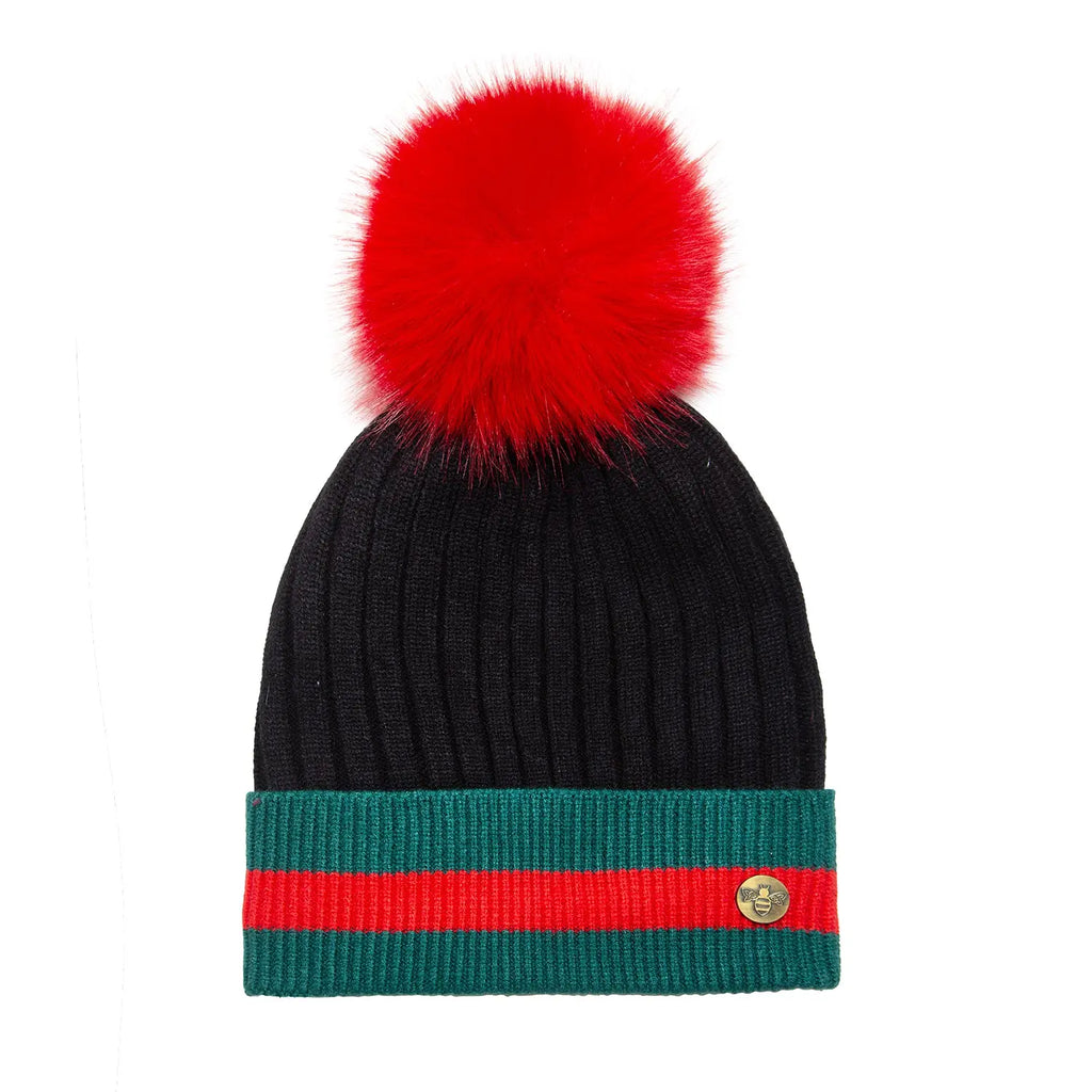 House of Celtic Bee Ribbed Knit Hat - BGB Travel Outfitters