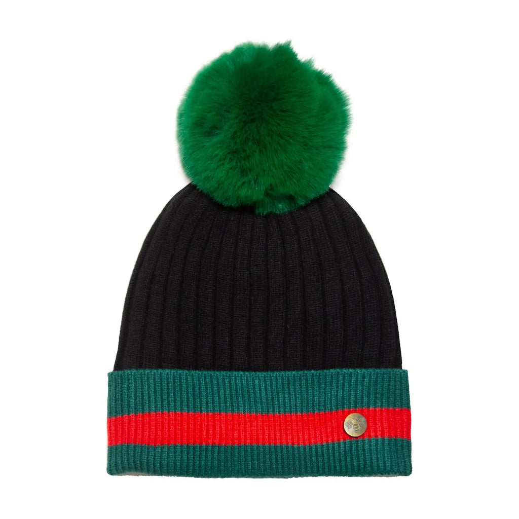 House of Celtic Bee Ribbed Knit Hat - BGB Travel Outfitters