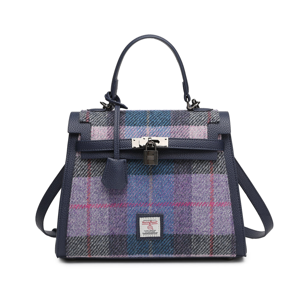 Harris Tweed Lowland Handbag Blue/Navy