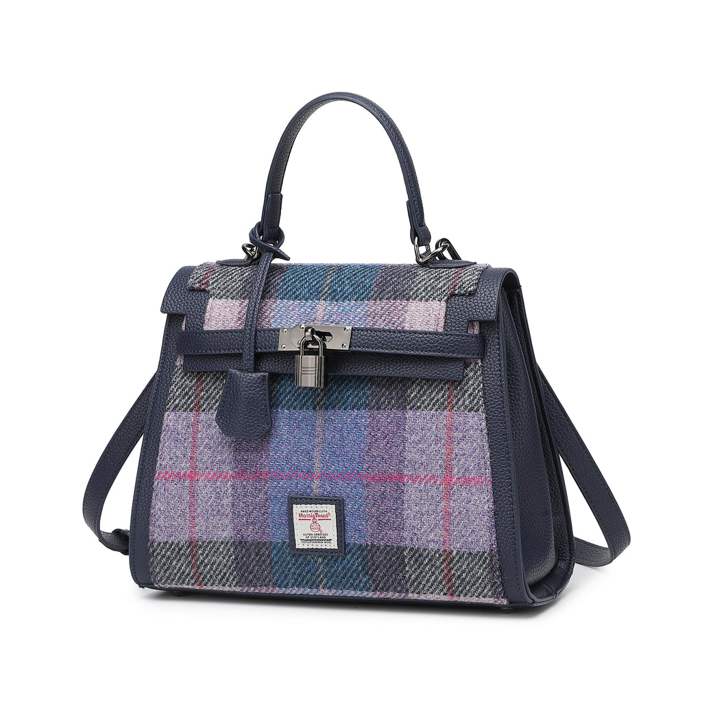 Harris Tweed Lowland Handbag Blue/Navy