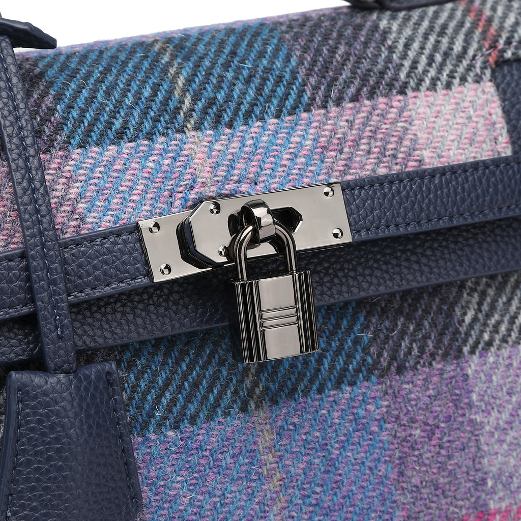 Harris Tweed Lowland Handbag Blue/Navy