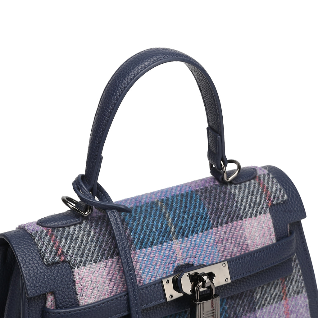Harris Tweed Lowland Handbag Blue/Navy