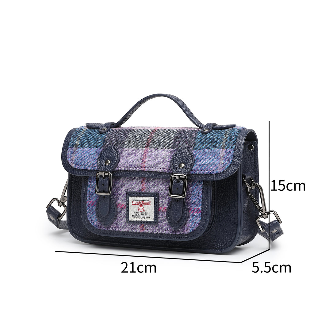 Harris Tweed Edinburgh Satchel Blue/Navy