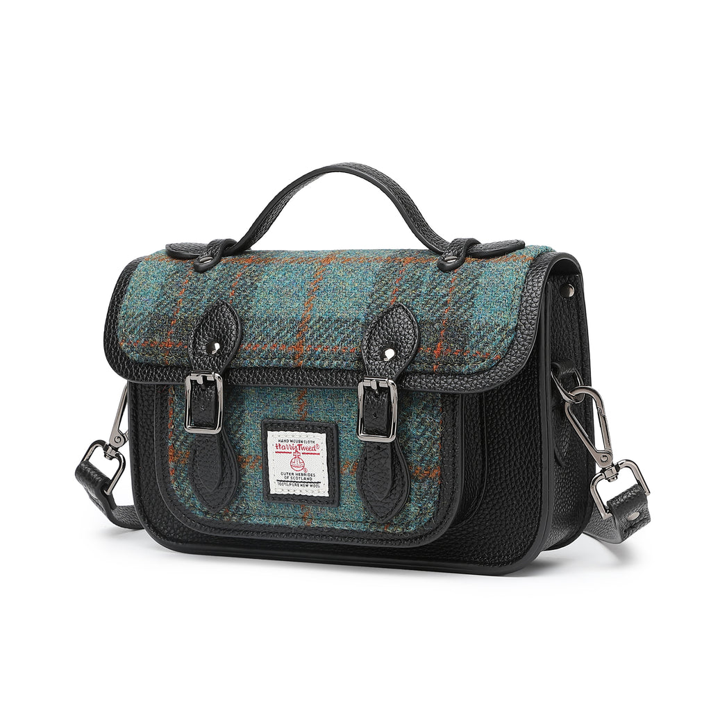Harris Tweed Edinburgh Satchel Green/Black