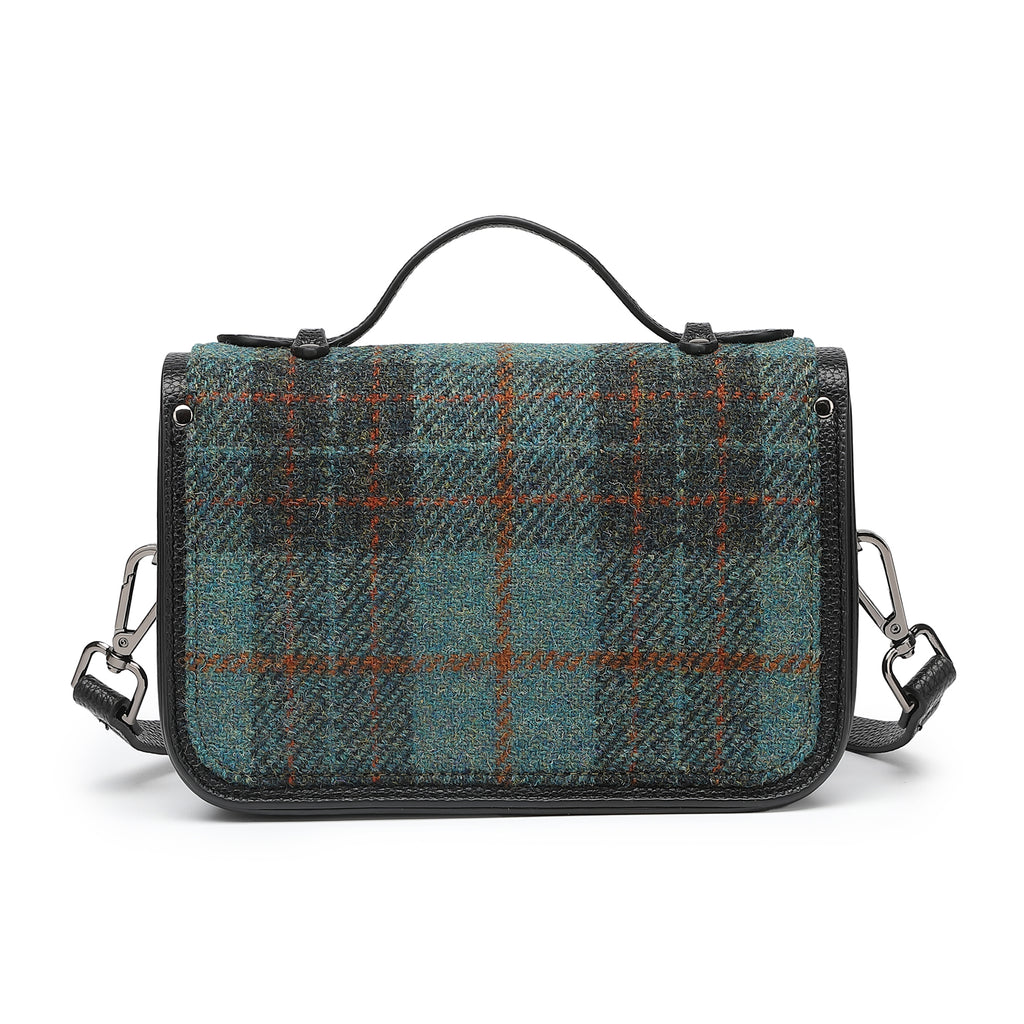 Harris Tweed Edinburgh Satchel Green/Black