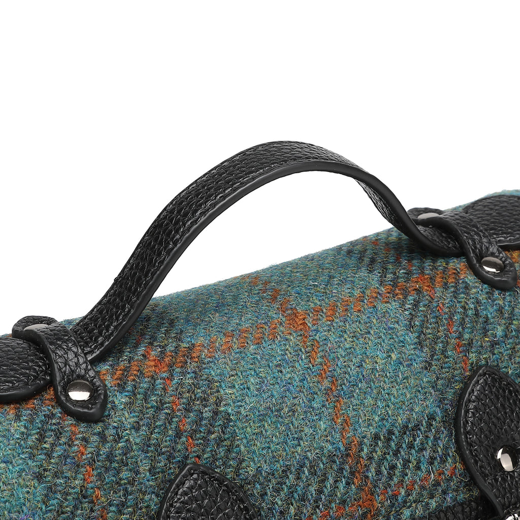 Harris Tweed Edinburgh Satchel Green/Black