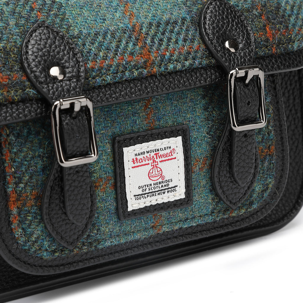 Harris Tweed Edinburgh Satchel Green/Black