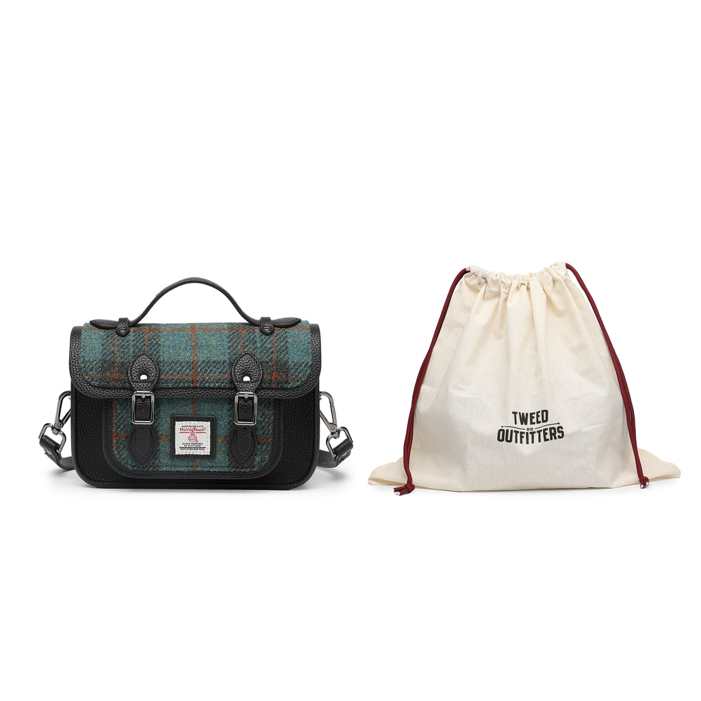 Harris Tweed Edinburgh Satchel Green/Black