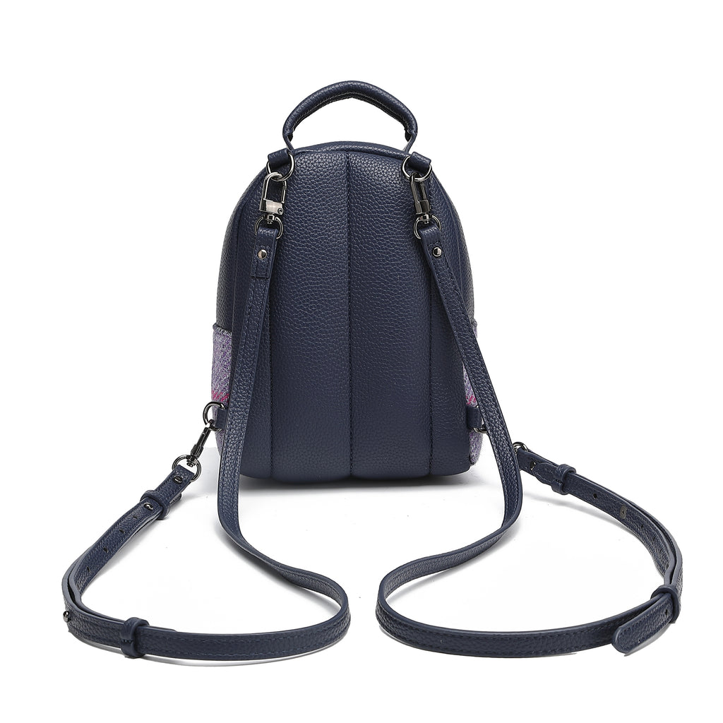 Harris Tweed Mini Backpack Blue/Navy