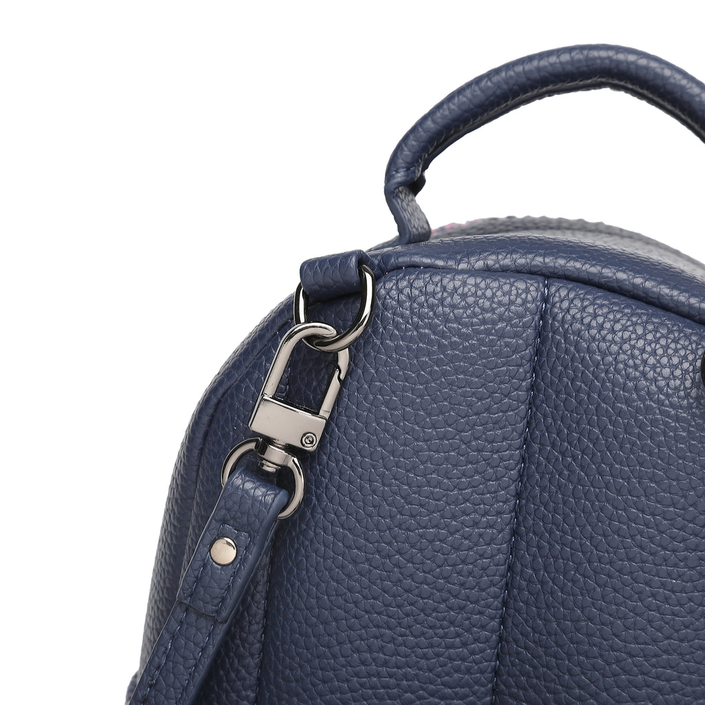 Harris Tweed Mini Backpack Blue/Navy