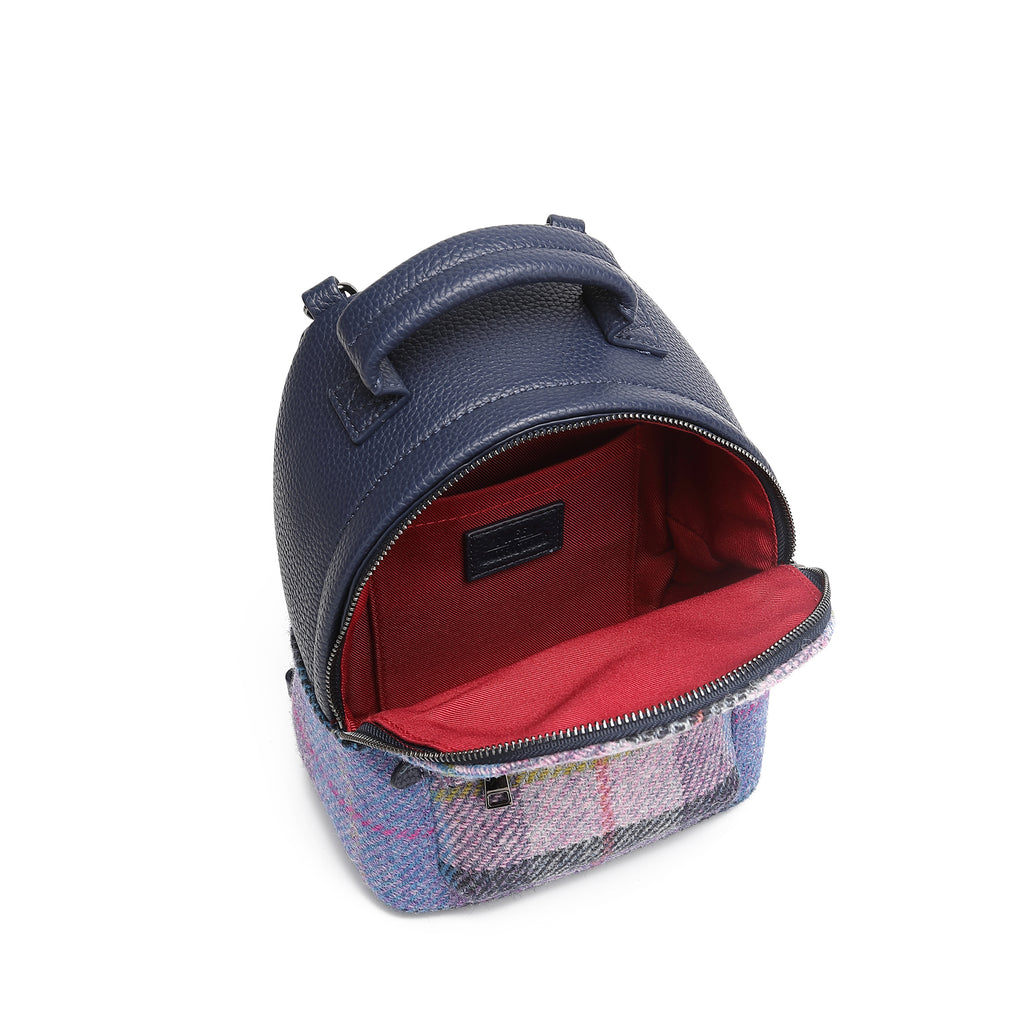Harris Tweed Mini Backpack Blue/Navy