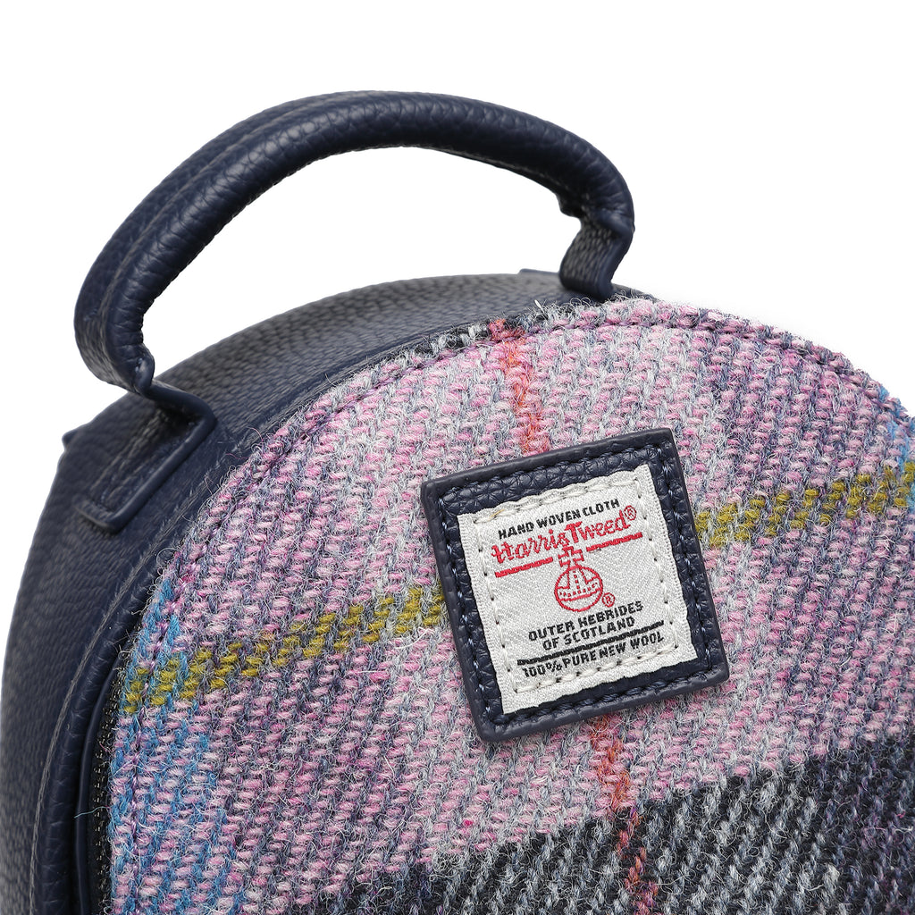 Harris Tweed Mini Backpack Blue/Navy