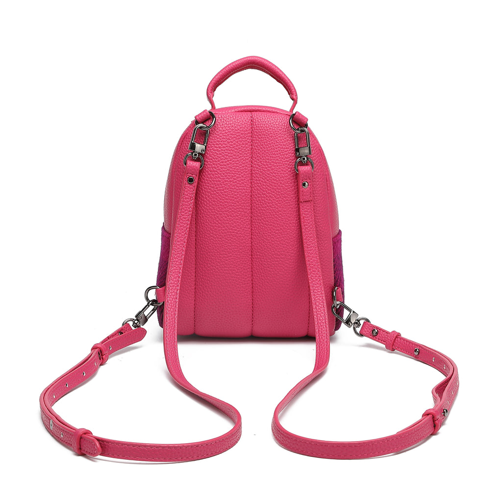 Harris Tweed Mini Backpack Purple/Fuchsia