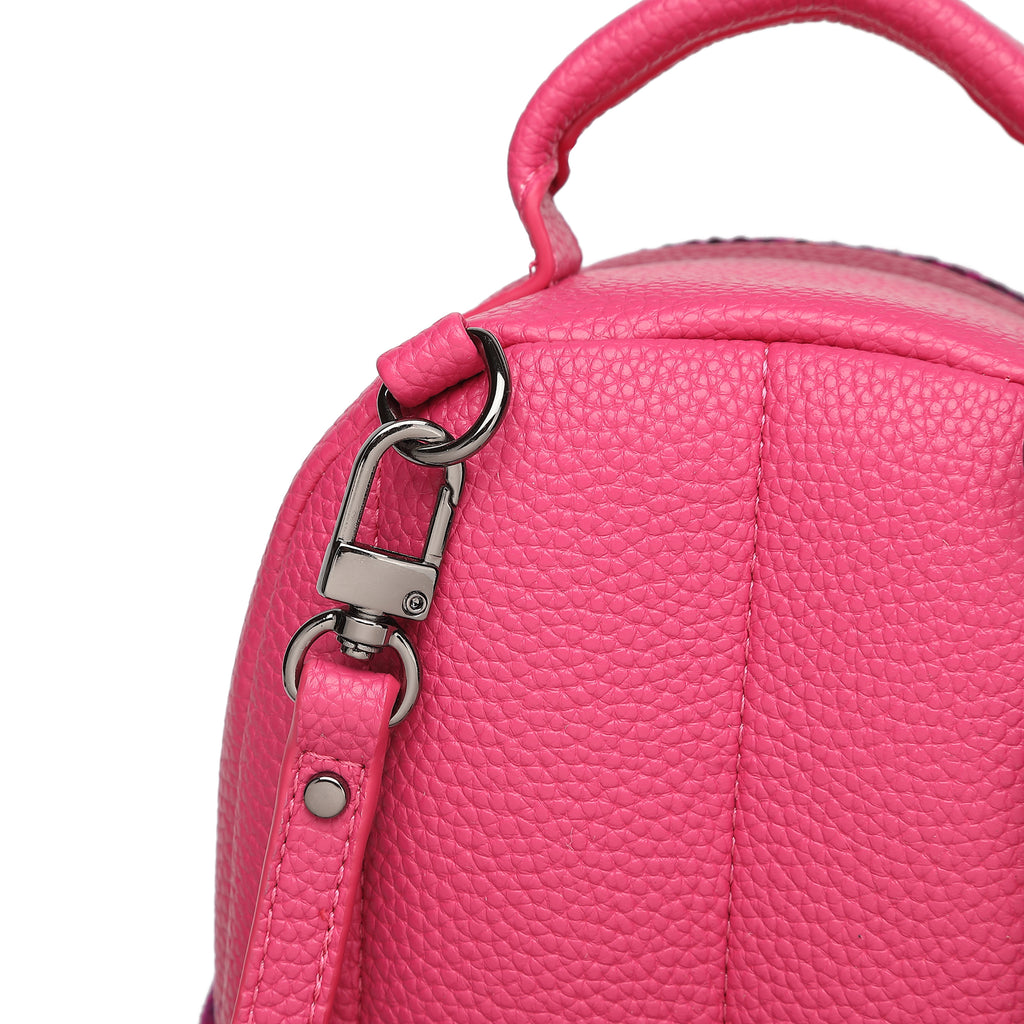 Harris Tweed Mini Backpack Purple/Fuchsia