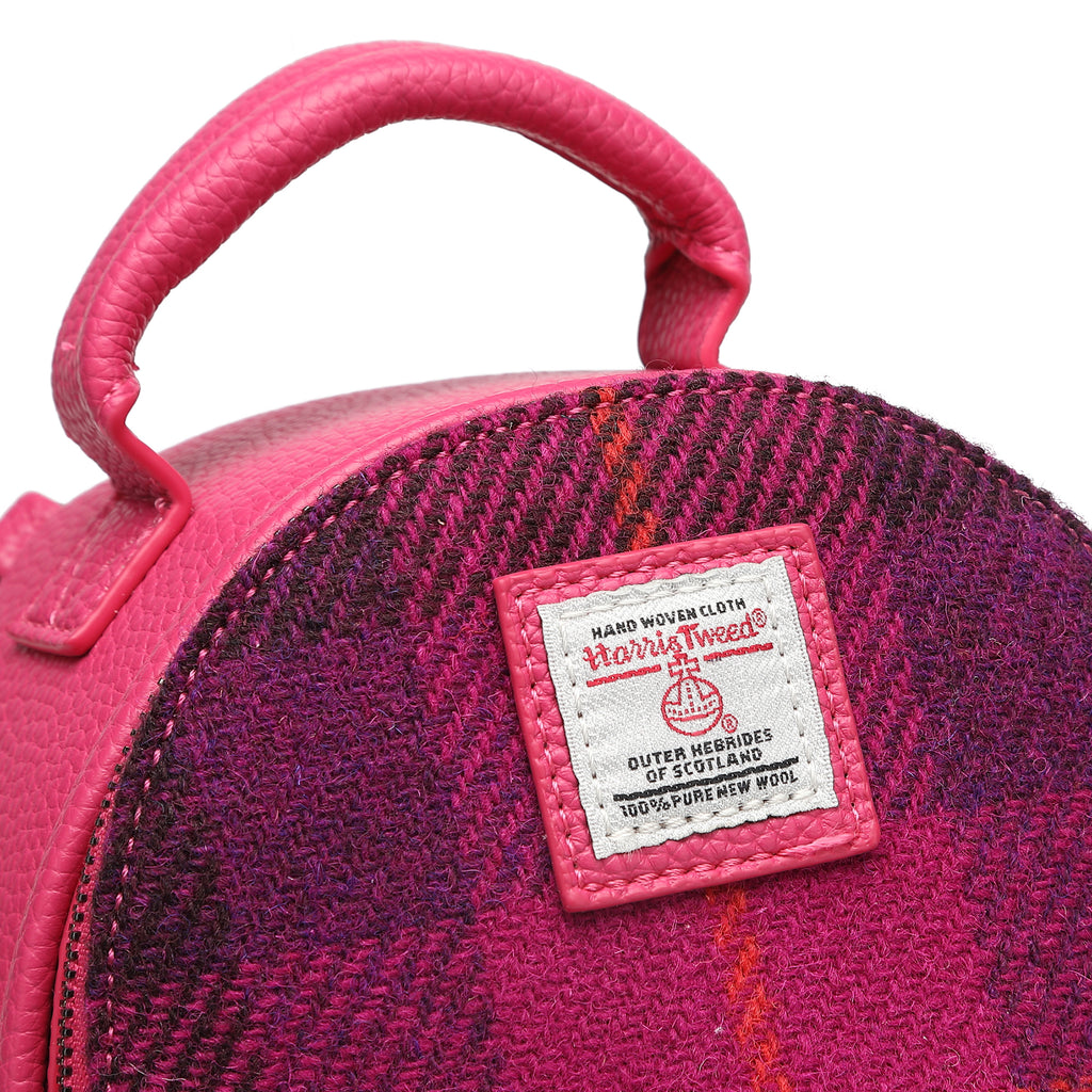 Harris Tweed Mini Backpack Purple/Fuchsia