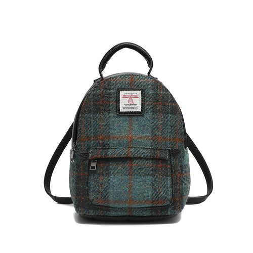 Harris Tweed Mini Backpack Green/Black