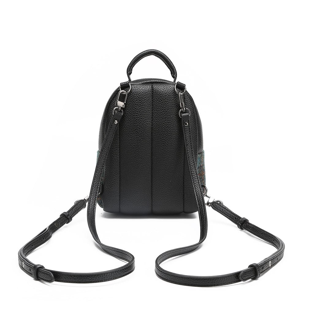 Harris Tweed Mini Backpack Green/Black
