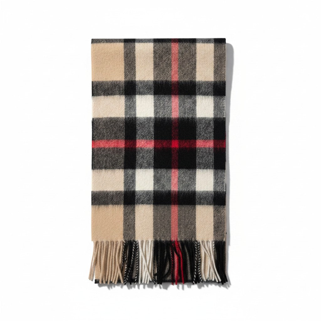 100% Lambswool Scarf Exploded Thomson Camel